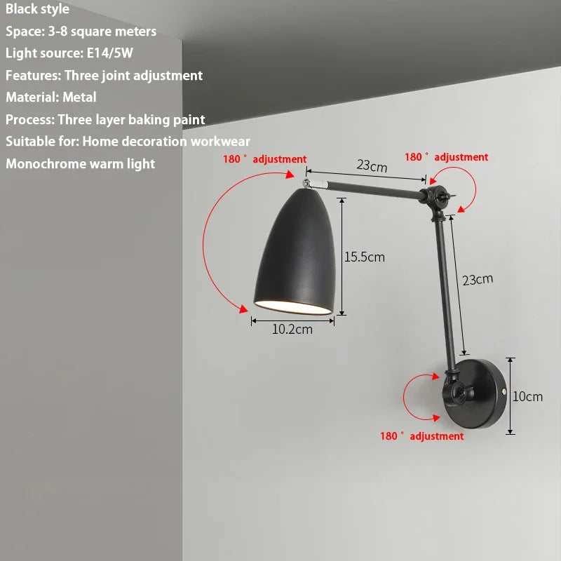 Telescopic Rocker Arm Lamp