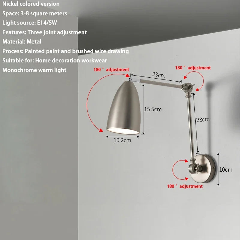 Telescopic Rocker Arm Lamp
