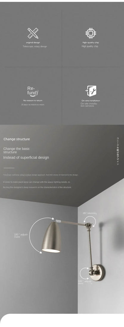 Telescopic Rocker Arm Lamp
