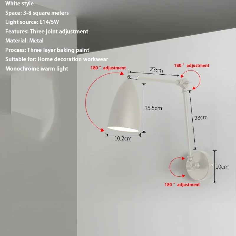 Telescopic Rocker Arm Lamp